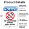 Signmission No Cell Phones During, 7 in W x Rectangle, Aluminum OS-2PACK-NS-A-710-V-14424 - alternate 5